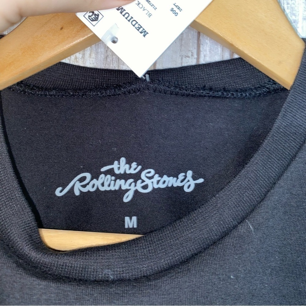 NWT The Rolling Stones Dye Black Crop - Picture 6 of 6